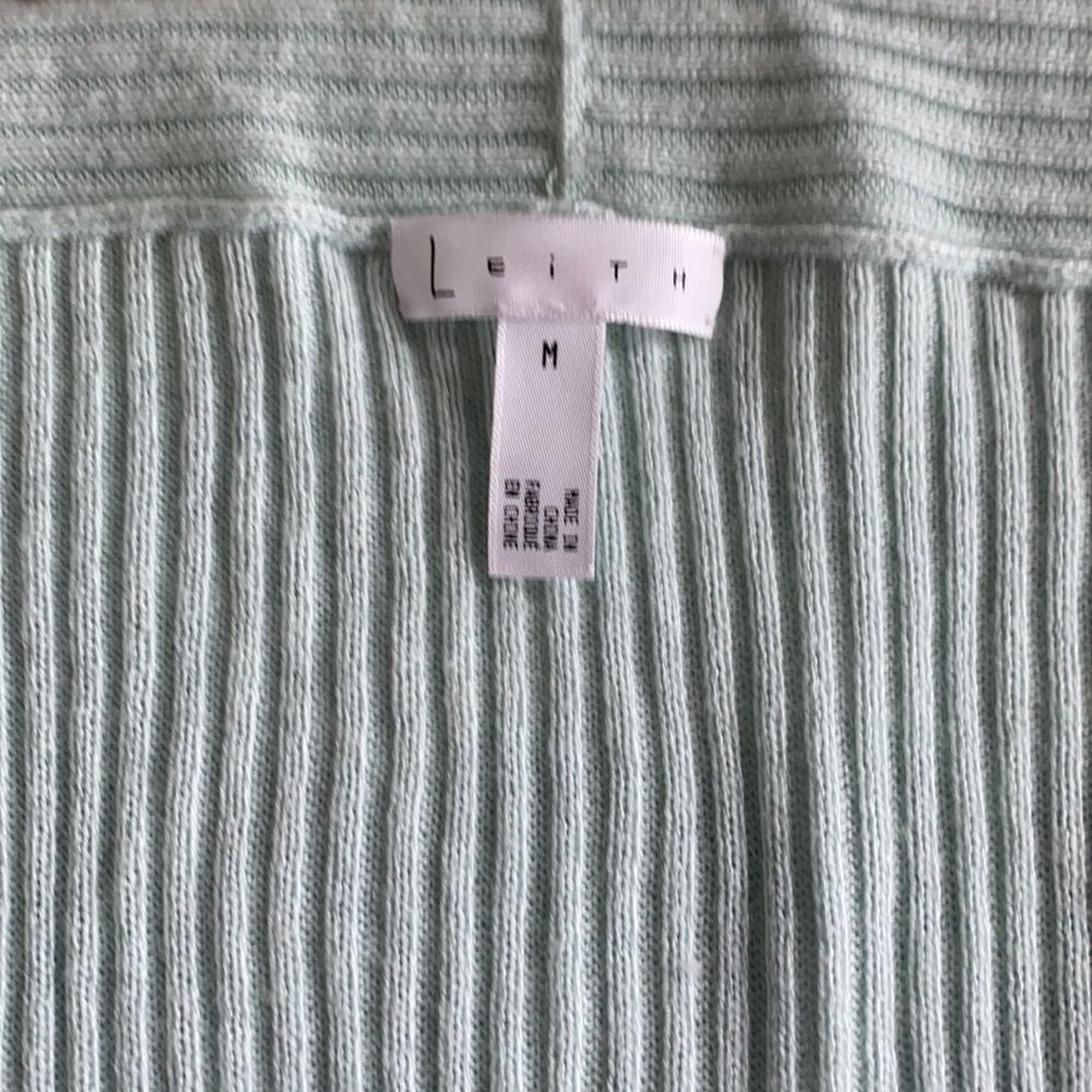 Leith Light Green Ribbed Cardigan - Picture 7 of 11